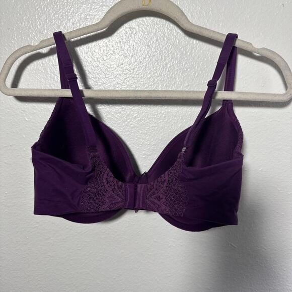 Victoria’s Secret Body By Victoria Purple Size 32DDD Lined Perfect Coverage Bra - Picture 3 of 4